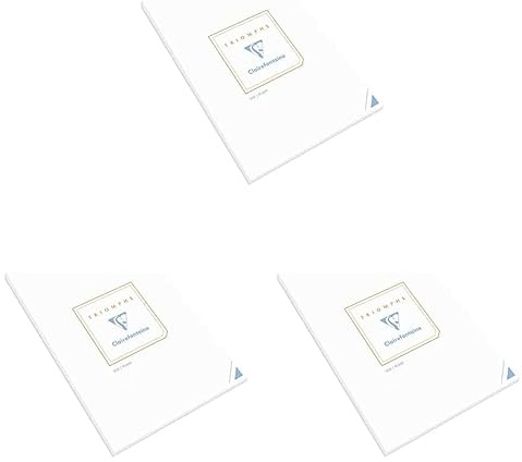 Clairefontaine 6120C - Bloc de Correspondance Triomphe 50 Feuilles Unies Blanches A5-14,8x21 cm - 90g/m² (Lot de 3)