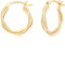 Creolen Gold Twisted Hoop Ohrringe für Mädchen Frauen, 14 Karat Vergoldet Creolen Hypoallergene Schlafen Ohrringe für Damen Herren