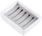 Ceramic Soap Dish (11.8 x 8.8 x 3cm) Stainless Steel Soap Holder for Bathroom and Shower Double Layer Draining Soap Box (Silver tray)