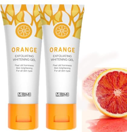 Orange Exfoliating Whitening Gel, Yours Fruchtsäure Peeling, Orangen Peeling Gel Gesichtspeeling, Brightening Exfoliating Whitening Gel, Für Alle Hauttypen Geeignet (2)