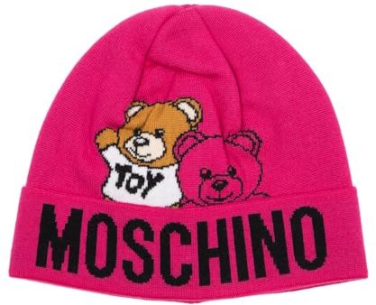 Moschino Damen Teddy Bear M�TZE Fuchsia