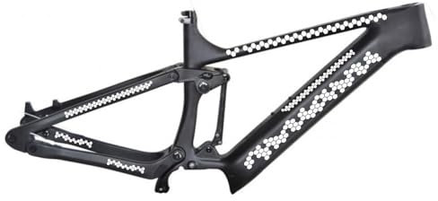 Generico Set mit 8 Aufklebern Aufkleber für Fahrradrahmen, MTB, universal, Rahmen, Code 2180 (010 weiß)