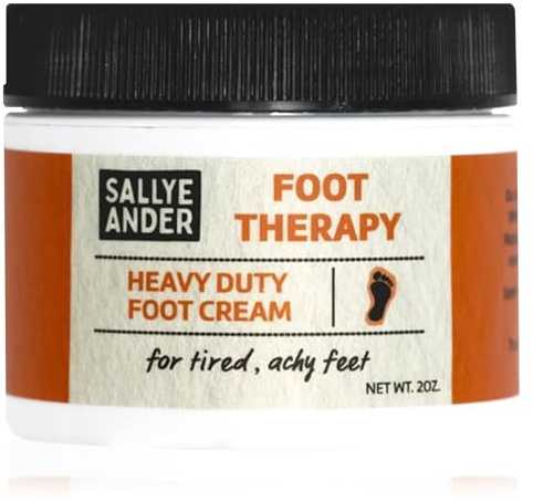 SALLYEANDER Intensive Therapeutic Foot Cream 60ml - Healing Formula with Essential Oils - Intense Tea Tree, Mint & Herb Aroma - Moisturizes Dry, Cracked Feet