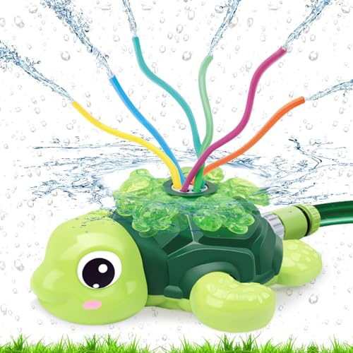 Juegos de Agua para Niños Exterior, Juguete de Agua de Rociadores de Tortuga,Aspersor para Niños Jardín de Verano Juguete de Agua Rociador para Patio Trasero, CéSped Al Aire Libre