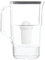 Wessper Wasserfilter Kanne Filterkanne 2,8L mit manueller Filterverschleißanzeige, Wasserfilterkanne Tischwasserfilter Moderne Water Filter Jug Reduziert Chlor Kalk Schwermetalle - Schwarz