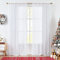 TOPICK Weihnachten Sheer Voile Vorhänge Schneeflocke Gardinen Weihnachtsvorhänge 140 * 225CM Dekor für Schlafzimmer，Lichtfilterung Schneevorhänge Wohnzimmer Kinderzimmer Fenster 2er Set Weiß