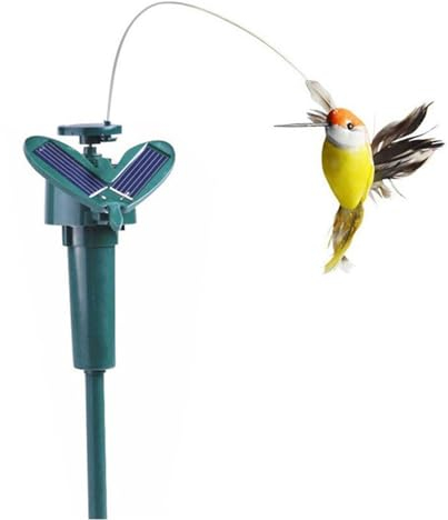 2Stk Flatternder Kolibri – Solarbetriebener Fliegender Flatternder Kolibri | Solar/batteriebetriebene Fliegende Flatternde Schmetterlinge Kolibri | Für Garten, Hof, Pflanzen, Blumen, Landschaftsdekor