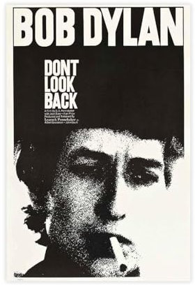 spgacr Filmposter Don't Look Back, Bob-Dylan-Film-Poster, Schlafzimmer, Dekoration, Landschaft, Büro, Raumdekoration, Geschenk, 30 x 45 cm