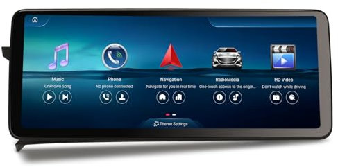 Erisin 12,3 Qualcomm 8GB+128GB Android 14 Radio Coche Bluetooth Estéreo para Mercedes Clase C W204 S204 NTG 4.5 Soporta GPS Navegador CarPlay Android Auto Dab+ WiFi 4G DSP USB Canbus Pantalla IPS