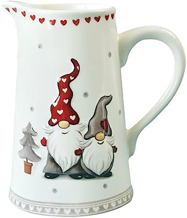 Mikinona Ensemble De Pichets D'eau En Céramique De Noël Avec Poignée Pour Bouilloire Froide Pour Fêtes À Domicile Utilisation En Extérieur