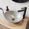 Affine® Countertop Basin for Bathroom and Cloakroom Hand Wash Basins Sink Modern Matt Grey Oval, 408 x 330mm
