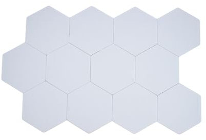 MINRS 12 Stück Akustikpaneele Selbstklebend Akustikplatten 30x35cm Sechseckiges Schallabsorber Wandpaneele Schalldämmung für Wohnzimmer, HomeOffice & Studio, Weiß