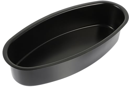 Amosfun Carbon Stahl Form Abnehmbare Backform für Küche Oval Kuchen Form Antihaft