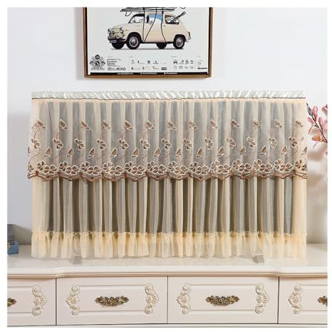 VONCYKI LCD TV Covers Lace Hanging Vertical Dust Flat Curved Surface Monitor Protection Modern Living Room Decoration(6,80x50cm)