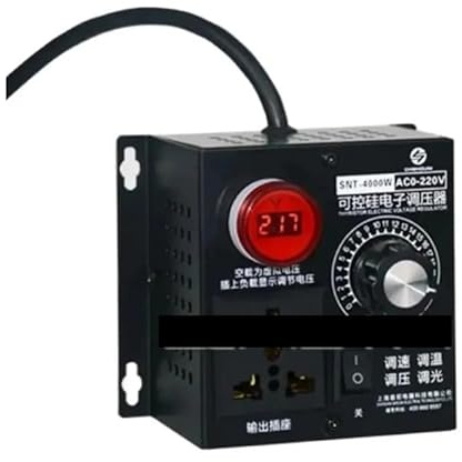 IINKUEYK 220V AC Electronic Starter Speed Regulator 4KW Adjustable SCR Voltage Regulator Fan Speed Controller Switch Thermostat Dimming