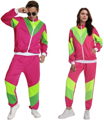 Playnett 90er Jahre Outfit Damen 80er Jahre Faschingskostüme Männer 80er 90er 80 Er