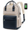 LOVEVOOK Laptop Backpack Womens, 15.6 Inch School Bags for Women Waterproof Computer Rucksack with USB Port for Travel Business College Work, Light Brown Blue