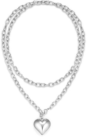 LILIE&WHITE Silber Halskette Damen mit Herzanhänger – Langlebig, Allergikerfreundlich, Geschenk für Damen