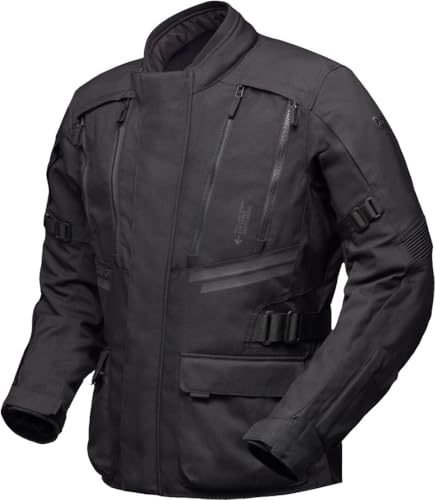 Modeka Lucano wasserdichte Motorrad Textiljacke, schwarz, 2XL | Wasserdicht
