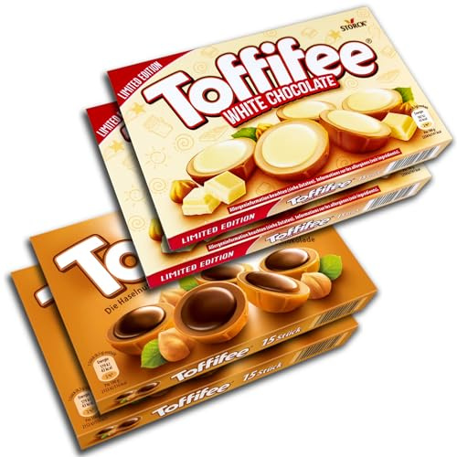 4 er Pack Toffifee 2 x 125 g White +2x 125 g Caramel Toffifee