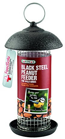 Gardman A01171 Steel Peanut Feeder - Black, Green, 16 x 16 x 3.5 cm