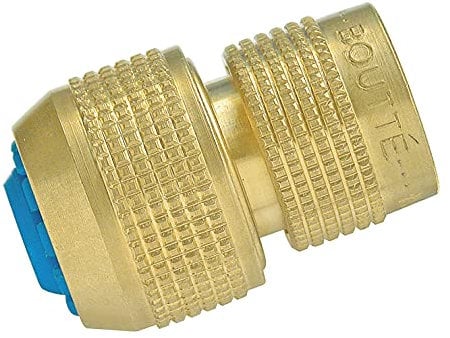 Boutté RA15 d'arrosage Raccord Automatique 6 Billes pour Tuyau Ø15, Or