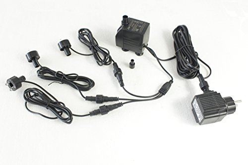 Arnusa Pompe de Fontaine avec 3 lumières LED Pompe Submersible Pompe de Bassin Pompe de Fontaine 800 L/H Pompe d'aquarium Blanc Froid