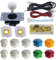 SJJX DIY Arcade Game Button and Joystick Controller Kit for Rapsberry Pi and Windows,5 Pin Joystick and 10 Push Buttons 822a08 mix white