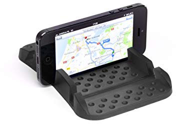 TECHNOSMARTSupporto Auto per Smartphone, Tappetino Adesivo in Gomma Antiscivolo Universale per cruscotto, Supporto cruscotto per Cellulare Telefono Tablet, Set di 2
