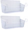 Sumnacon 2 Pcs Bedside Hanging Storage Baskets Dormitory Bed Organiser Caddy Desktop Storage Rack for Home Office School Dorm Room Bunk bed (Greyish White)