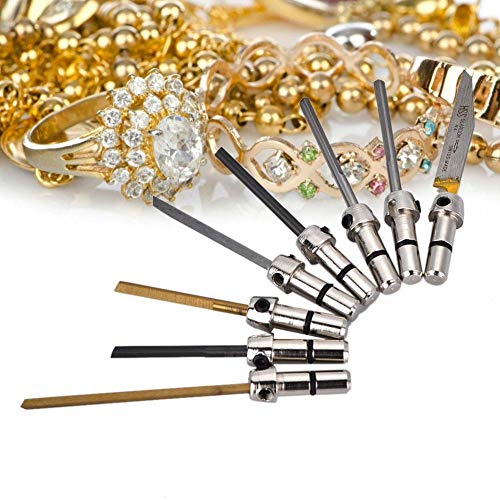 Gravur Schneiden Bits Kit, 8 Stücke Verschiedene Funktionen Metall Pneumatische Schlaggraviermaschine Gravur Fräser Bit Set Schmuck Werkzeug für DIY Holzbearbeitung, Carving, Trimmen, Bohren