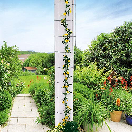 2 Stück - bellissa Säulen-Gitter halbrund - Rankgitter Spalier Rankhilfe im Garten halbrund 120 x Ø25 cm