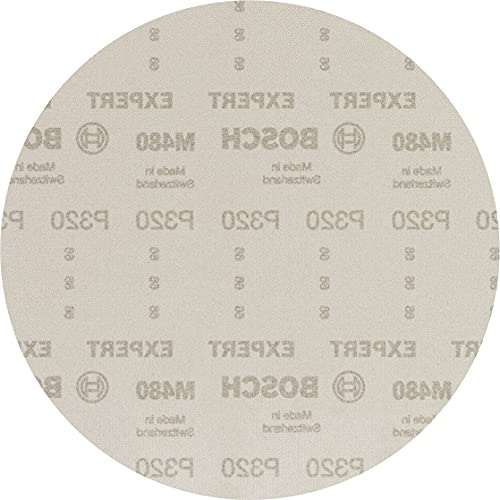 Bosch Accessories 25x Abrasivi a Rete Expert M480 per Legno Duro, Vernice su Legno, Ø 225 mm, Grana 320, Accessorio Levigatrice per Cartongesso