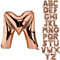 DekoRex palloncino in foil oro rosa 82cm compleanno palloncino celebrazione matrimonio (lettera M)