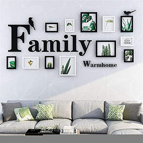 TMXK Set di 12 Cornici per Foto Family Collage Multiple da Parete cornici in Legno portafoto e portaimmagini