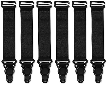 Satini Jarretelles Larges Fixes Attaches Métal | Sangle Large, Élastique Qualité Soutien-Gorge, Maintien Ferme, Fixation Crochet, Compatible Corset et Gaine, Taille Unique