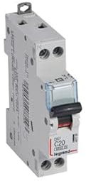 Legrand MAGNETOTERMICO DX3 P + N C20 1 MODULO, Blanco, 20 Amperios