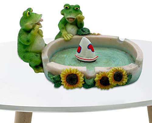 Facynde Harz Outdoor Aschenbecher - Indoor Outdoor Aschehalter Catcher Dessert Snacks Tablett - Desktop-Sommerdekoration, Kunsthandwerk für drinnen und draußen, Aschenbecher