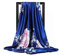 FAIRYGATE Foulard Femme Bandeau Soie Ressentir Bandanas Cheveux Chale Foulards Etole Echarpe-Grand carre Satin 90x90cm 75007