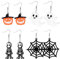 4 Paar Halloween Ohrringe Halloween Paar Dangle Earrings Spinnennetz Kürbis Geist Fledermaus Boo Halloween Kürbis Mädchen Ohrringe
