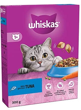 WHISKAS 1+ Cat Complete Dry with Tuna 300g