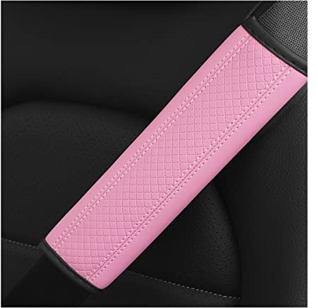 CGEAMDY 2 Stück Gurtpolster Auto für Auto-Innenzubehör, Sicherheitsgurt-Kissenbezug, Auto-Sicherheitsgurtbezüge für Erwachsene, Kinder, Frauen und Männer (Rosa)