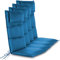normani 4er-Set Stuhlauflagen Hochlehner mit Kissen - Sitzpolster Gartenstuhlauflagen für Draußen und Drinnen aus pflegeleichtem und wasserdichtem Outdoor Material 120x50 cm Made in EU Farbe Marine