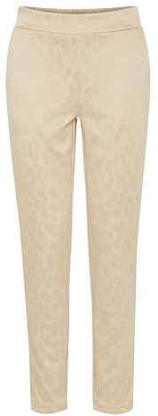 ICHI IHKATE Leopard Jacquard PA Damen Stoffhose Hose 80% Polyester, 18% Viskose, 2% Elasthan Regular fit