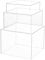 Winter Shore Cube Plexi Transparent [Lot de 3] - Présentoir Acrylique Emboîtable avec Fond Vide - Presentoire Plexiglace Carré pour Présentation en Magasin et à la Maison - Petit, Moyen, Grand