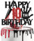 Black Glitter Killer Happy 10th Birthday Cake Topper, Halloween Zombie Vampir Bloody Friday Birthday Décor, Halloween Horror Themed 10th Birthday Party Decorations