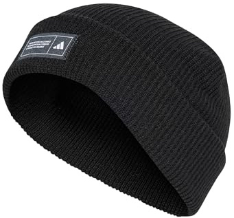 adidas Unisex Essentials Cuffed Beanie, Black/White, XXS