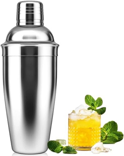 NewGF Shaker à cocktail, mélangeur de boisson de 750 ml avec passoire intégrée pour mélanger des boissons, margaritas, outil de mixage en acier inoxydable adapté aux débutants
