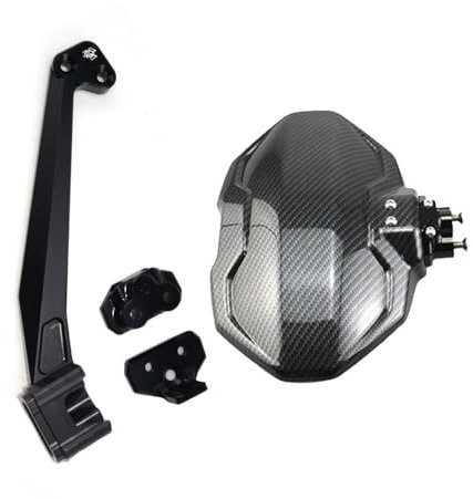 SUSHUANG Kotflügel Motorrad Kotflügel Hinten Rad Spritzschutz Fender Kennzeichen Rahmen Für Mt 03 Mt03 Mt 25 MT-03 MT-25 MT03 Schutzblech (Color : Carbon Fiber A)