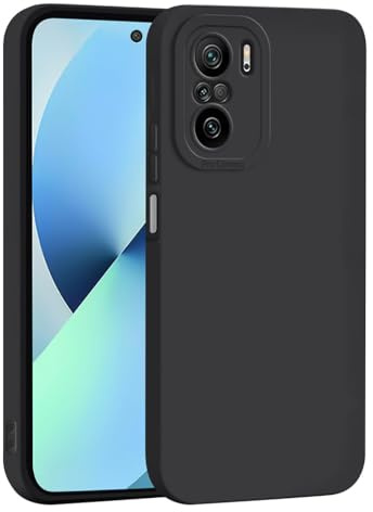 SEAHAI Case for Xiaomi Poco F3/Xiaomi Mi 11i 5G, Ultra Thin Premium Soft Silicone Phone Cover with Thickened Camera Protection Design, Shockproof TPU Bumper Fashion Case Cover - Black